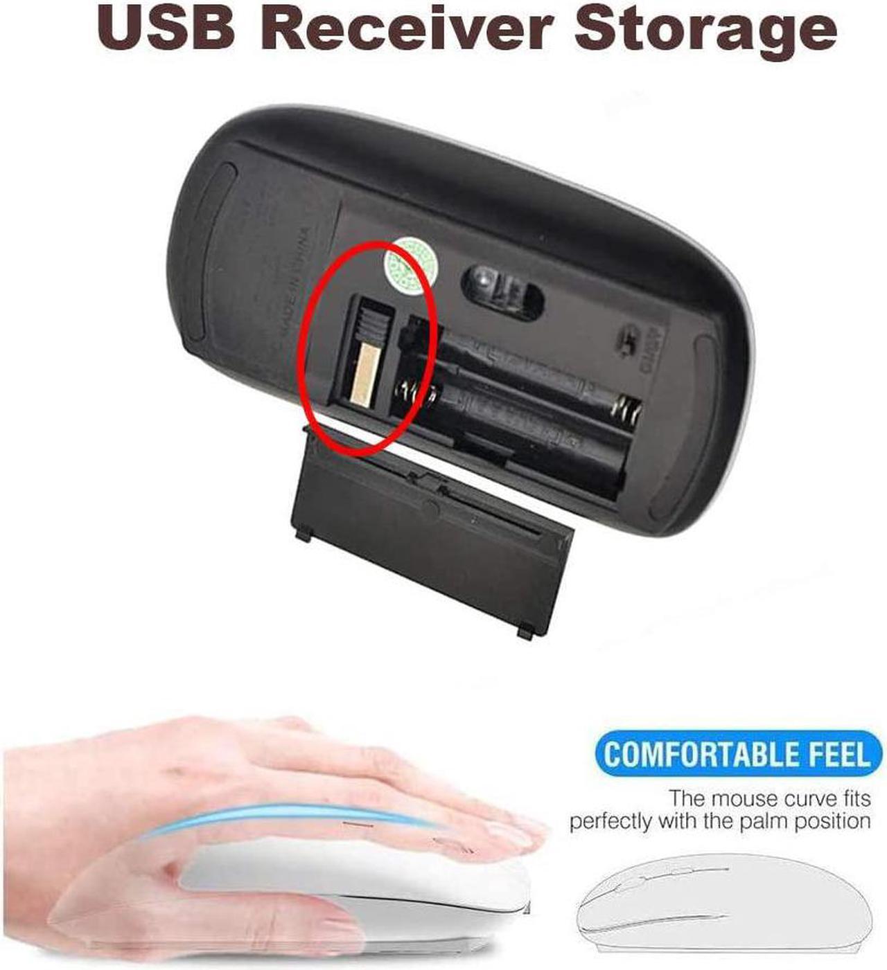 Alt view image 2 of 2 - KAWAMOUSE 2.4G Ergonomic Portable USB Wireless Mouse for PC, Laptop, Computer, Notebook with Nano Receiver (Honey Bee)