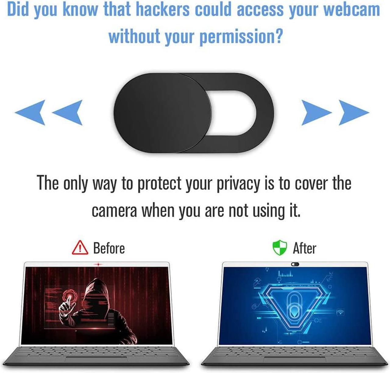 Alt view image 4 of 7 - Webcam Cover Slide,[6 Pack] Ultra-Thin Laptop Web Camera Cover Compatible with MacBook,Laptop,PC,Computer,iMac,iPad, iPhone Cell Phone etc. 0.022in Thick Web Blocker Protect Your Privacy and Security