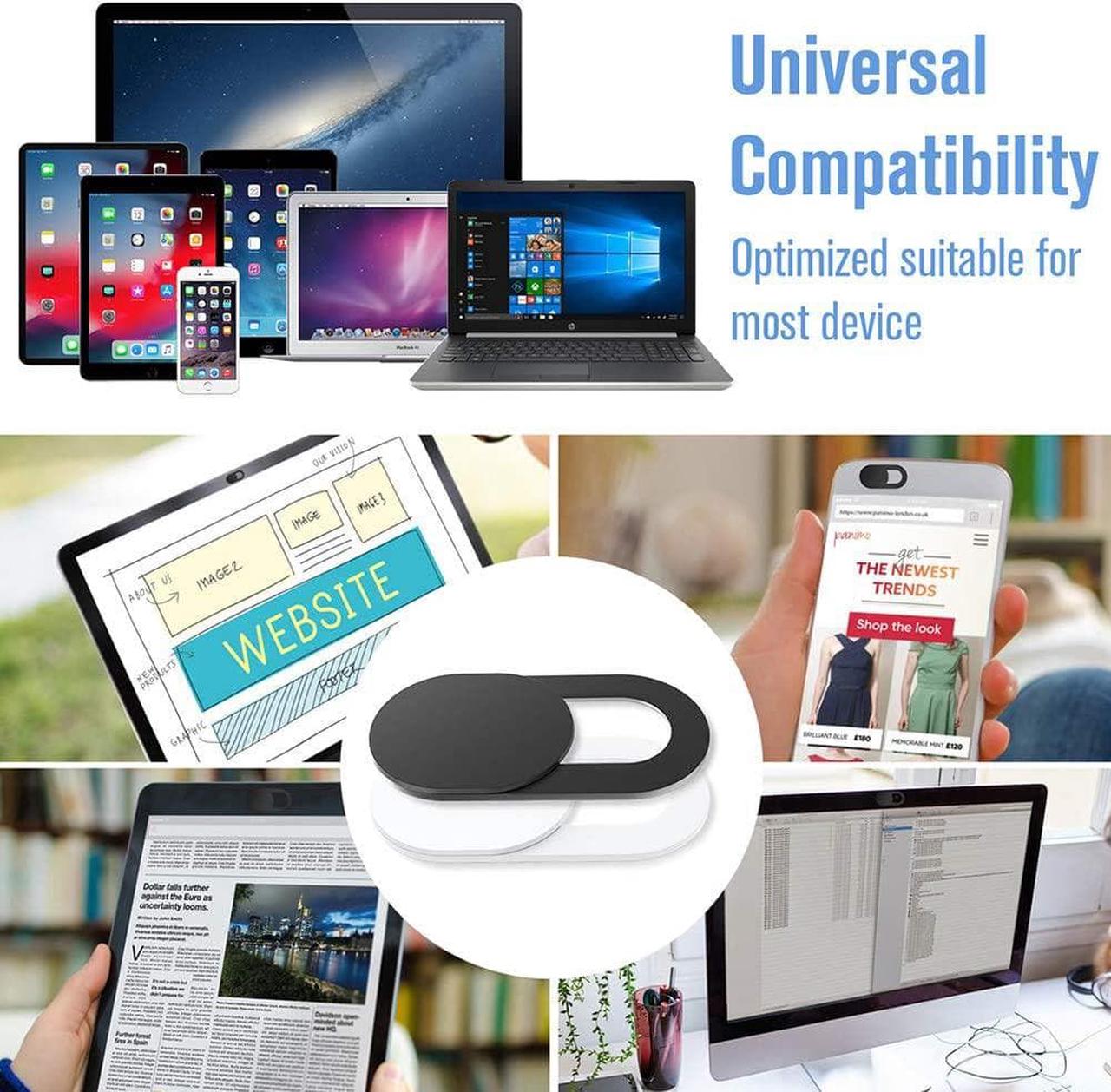 Alt view image 6 of 7 - Webcam Cover Slide,[6 Pack] Ultra-Thin Laptop Web Camera Cover Compatible with MacBook,Laptop,PC,Computer,iMac,iPad, iPhone Cell Phone etc. 0.022in Thick Web Blocker Protect Your Privacy and Security