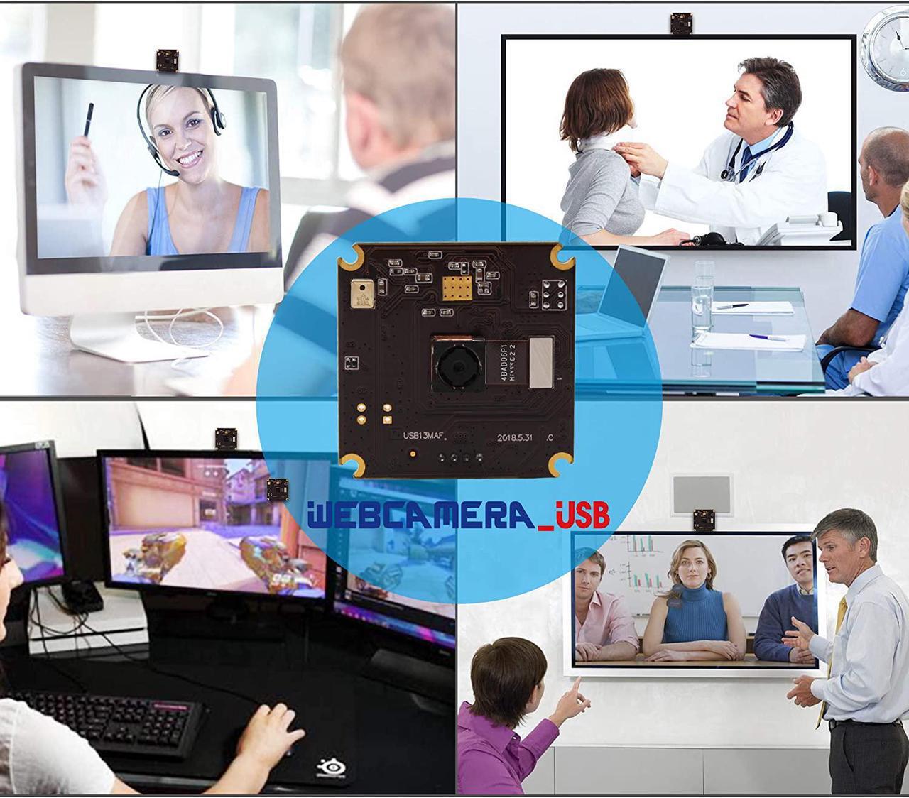 Alt view image 7 of 7 - 13mp USB Camera Module with Microphone Autofocus Audio Video Webcam Board for Computer Mini UVC USB2.0 PC Camera Industrial Embedded USB with Camera IMX214 Lightburn Camera for Laptop Jetson Nano