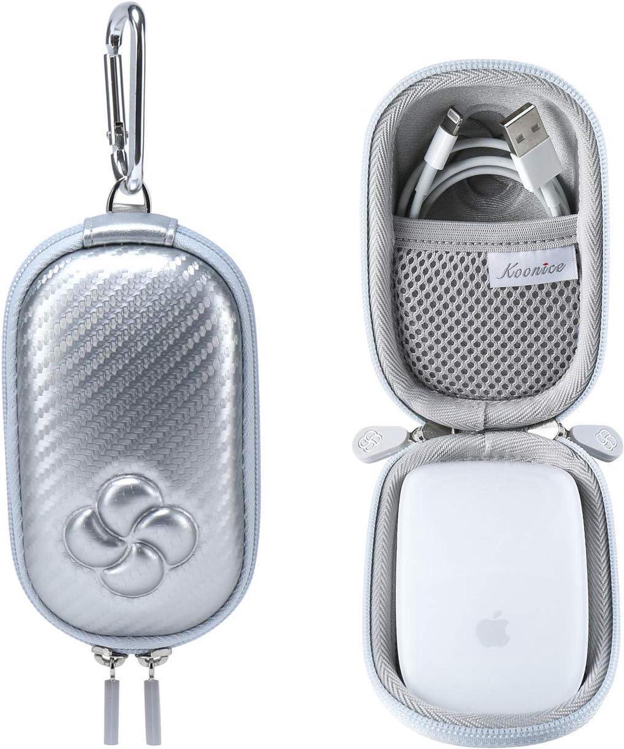 Koonice Hard Case Compatible for Apple Magic Mouse (I and II 2nd Gen) Including Carabiner (Silver)