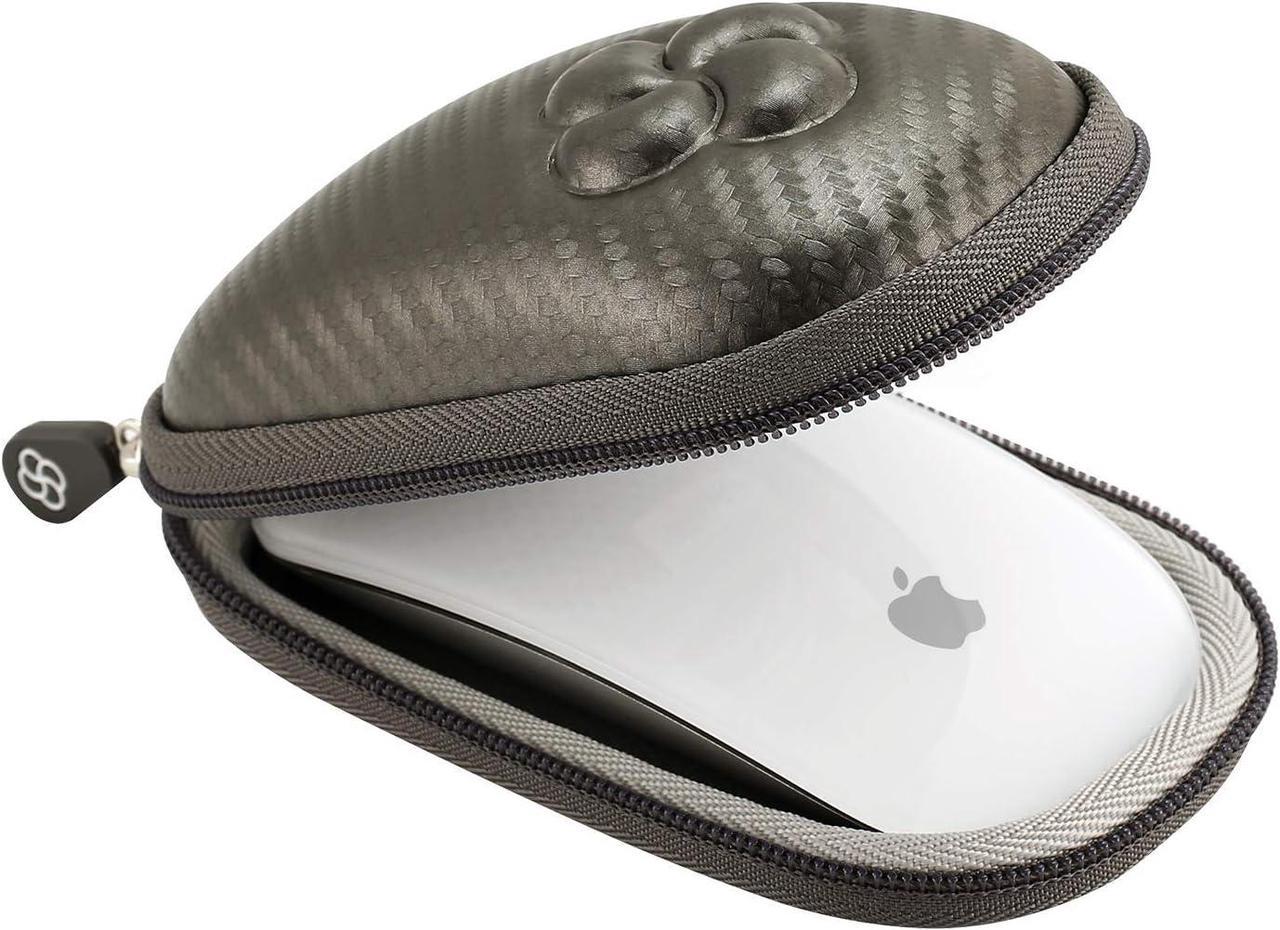 Koonice Hard Case Compatible for Apple Magic Mouse (I and II 2nd Gen) Including Carabiner (Brown)