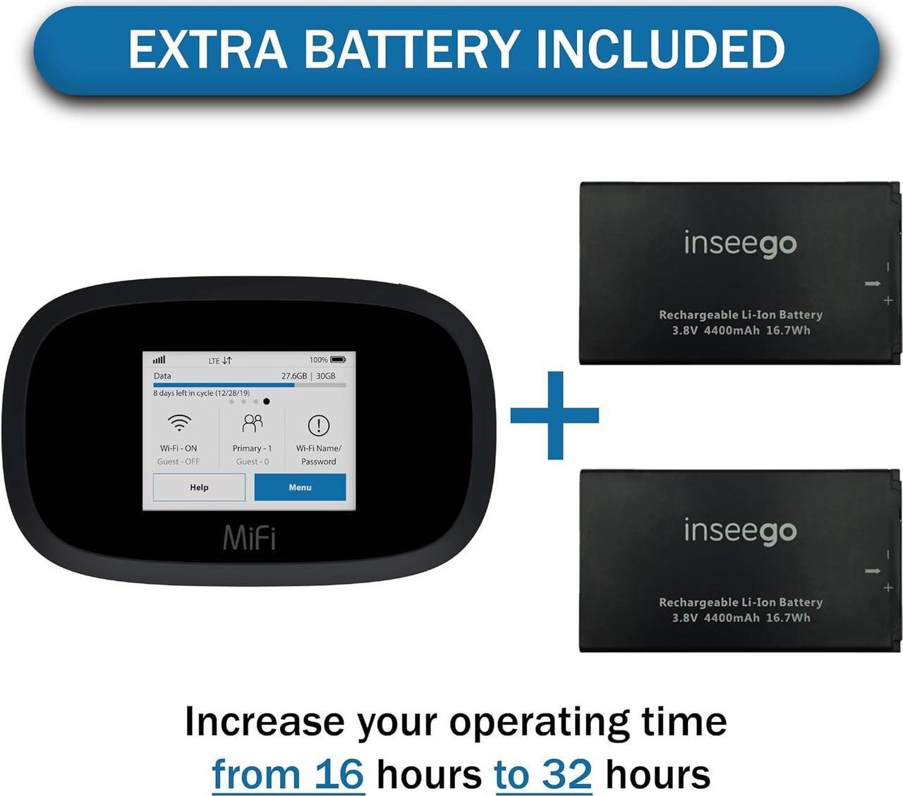 Alt view image 6 of 7 - EVDO-LINK Bundle for Inseego Global Hotspot WiFi Device - 4G LTE MiFi 8000 | Global 4G LTE Mobile Portable WiFi with Case, Screen Protector and Extra Battery Compatible with AT&T, T-Mobile, Verizon