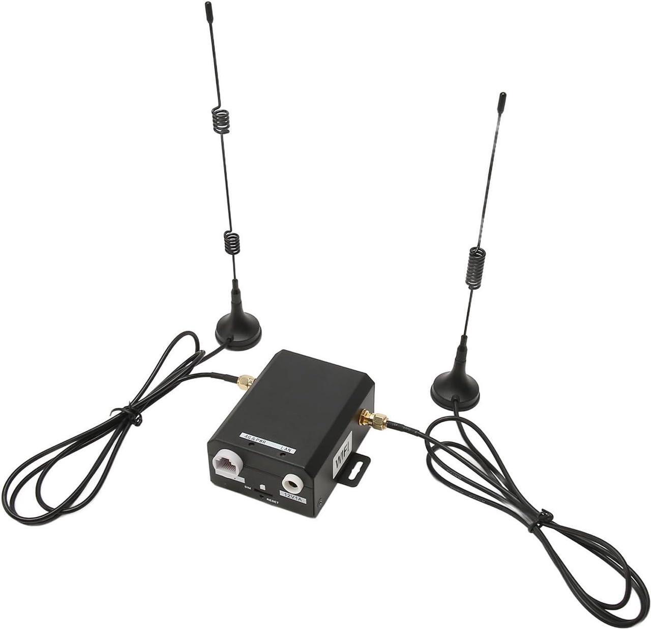 Main image of Industrial 4G LTE WiFi Router with SIM Card Slot, 2 External Antennas, 150Mbps, Support 16 Users, WiFi Hotspot for Home, Factory, Warehouse, Garden, Parking Lot 100240V (US Plug)
