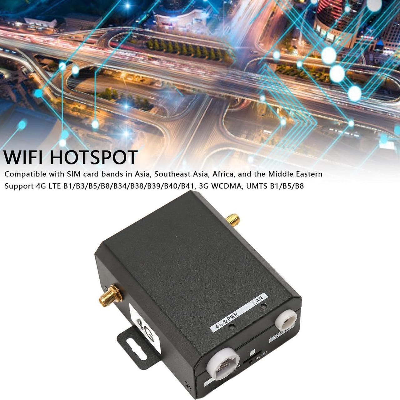Alt view image 2 of 7 - Industrial 4G LTE WiFi Router, H927 4G 150Mbps 4G LTE SIM Card Router with Nano SIM Card Slot and 2 External Antennas, WiFi Hotspot Support 16 Users, for Asia, Southeast Asia,