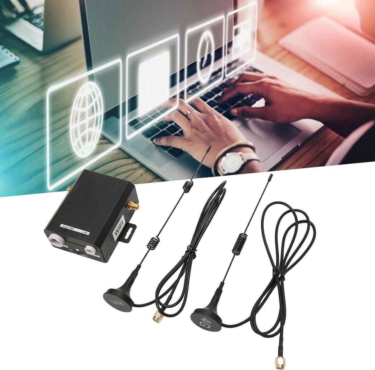 Alt view image 3 of 7 - Industrial 4G LTE WiFi Router, 150Mbps 4G WiFi Router 100-240V Plug and Play with SIM Card Slot for Warehouse (US Plug)