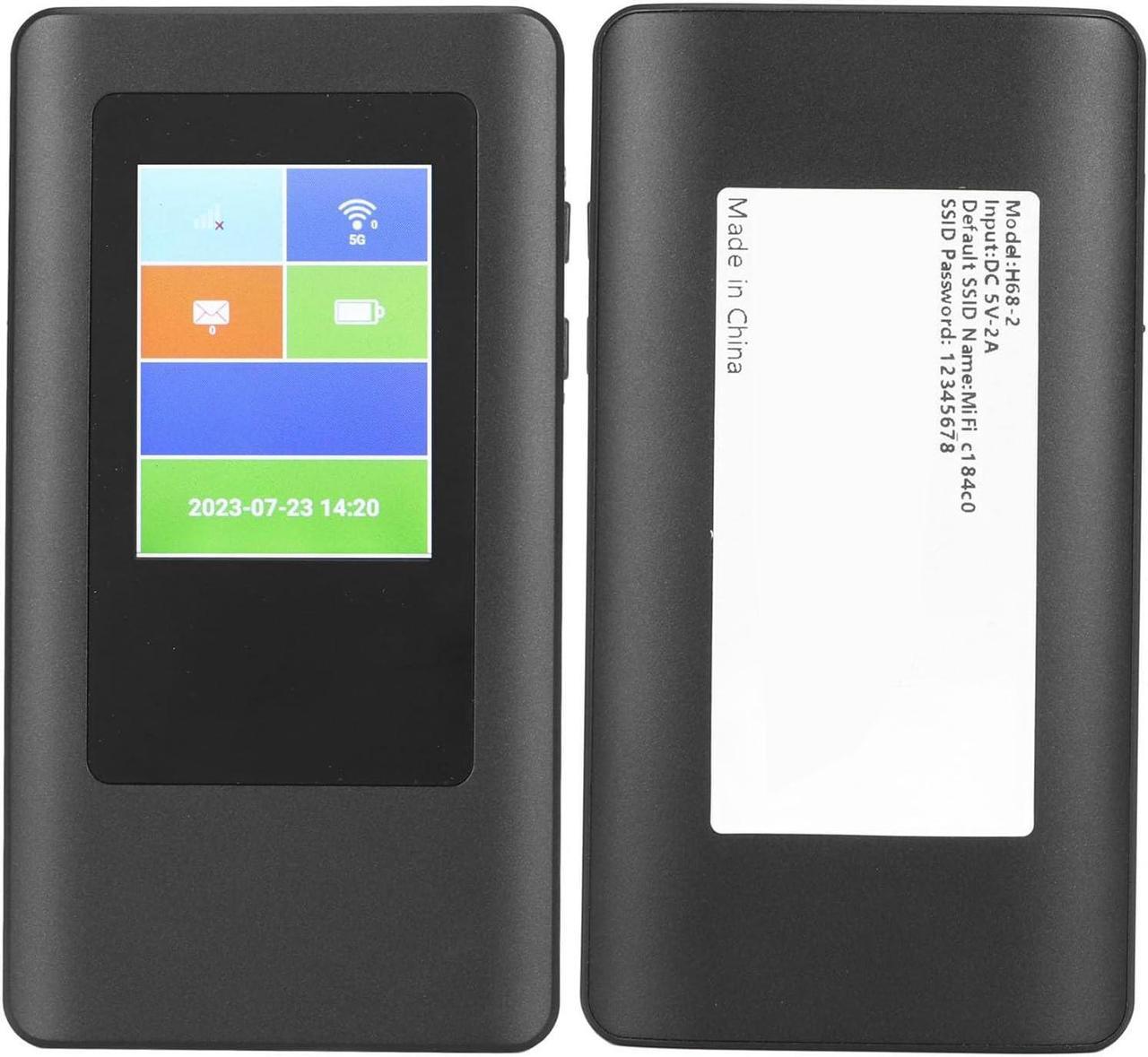 Main image of Portable 5G WiFi Router for Travel, Dual Band WiFi Hotspot Device with SIM Card Slot, Up to 16 Users to Connect, LPDDR4X 2GB RAM EMMC 16GB ROM, Global Frequency Bands, Home WiFi