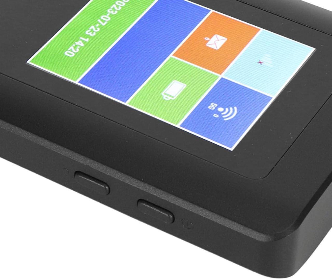 Alt view image 6 of 7 - Portable 5G WiFi Router for Travel, Dual Band WiFi Hotspot Device with SIM Card Slot, Up to 16 Users to Connect, LPDDR4X 2GB RAM EMMC 16GB ROM, Global Frequency Bands, Home WiFi