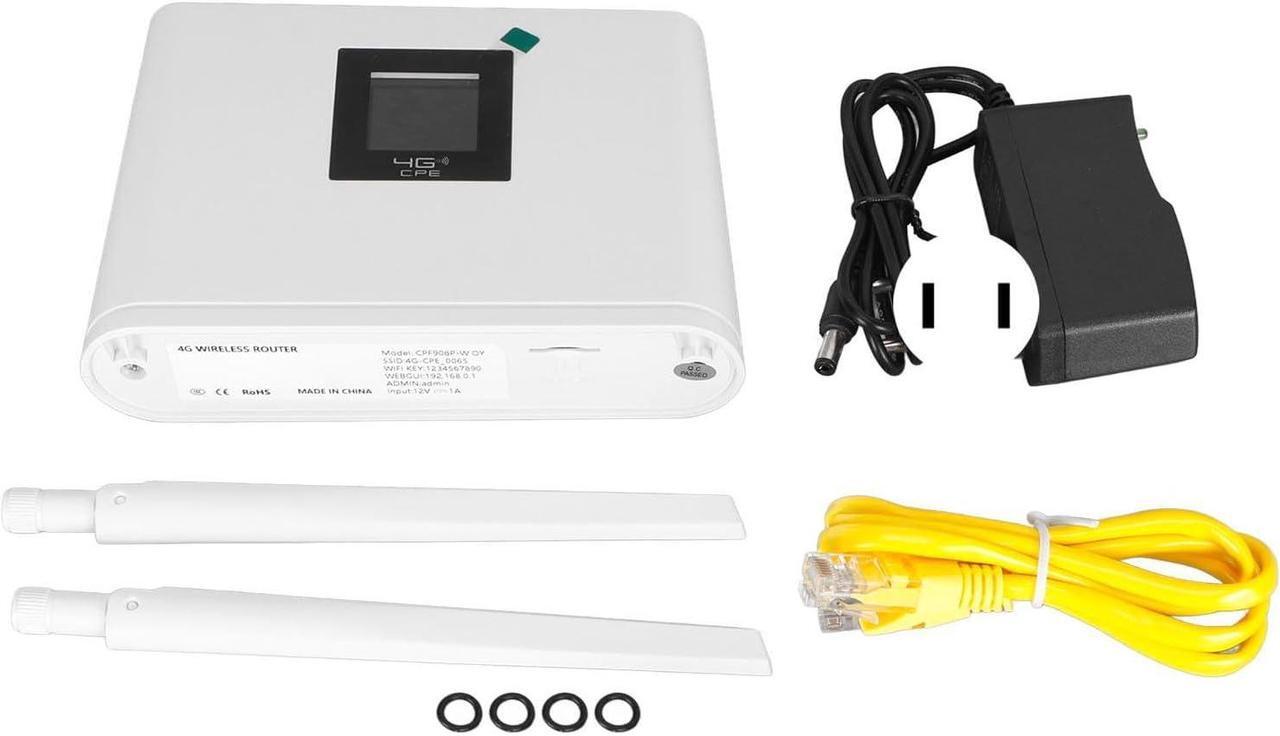 Alt view image 6 of 7 - 4G WiFi Router, Mobile WiFi Modem 150Mbps LCD Display High Gain Antenna Supported 20 Users TDD LTE for Business (US Plug)
