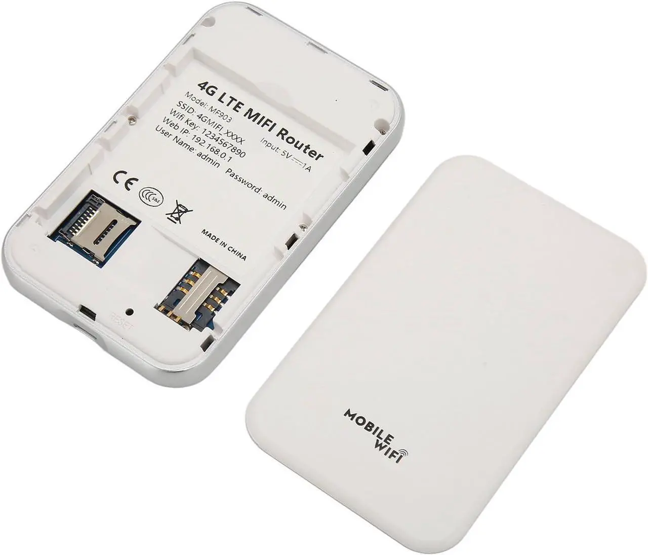 Alt view image 7 of 7 - 4G LTE Mobile WiFi Hotspot, 8 Users Wireless Router with SIM Card Slot, Portable WiFi Router for Outdoor Car Travel Business, USB (Asia Version(B1.B3.B5.B8.B38.B40.B41))