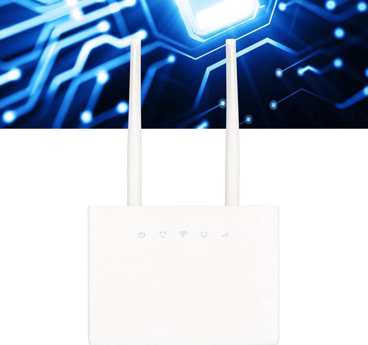 Alt view image 4 of 7 - 4G LTE CPE Router with Sim Card Slot, 4G LTE Modem with 2 5dBi Antennas, Unlocked 4G Wireless Router, Support 32 Users (for Europe Asia) (US Plug 100240V)