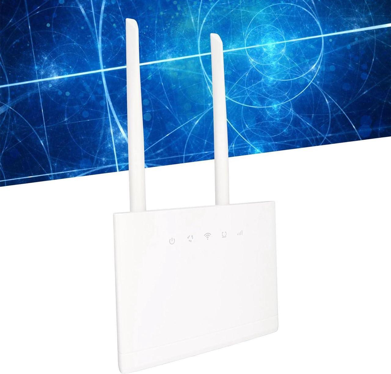 Alt view image 5 of 7 - 4G LTE CPE Router with Sim Card Slot, 4G LTE Modem with 2 5dBi Antennas, Unlocked 4G Wireless Router, Support 32 Users (for Europe Asia) (US Plug 100240V)