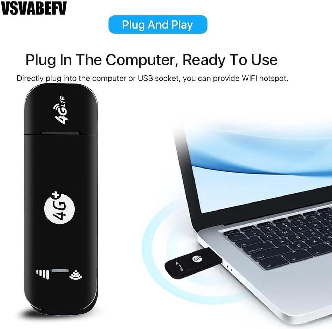 Alt view image 3 of 7 - VSVABEFV Bundle of 4G LTE Mobile Router and 4G LTE USB Modem WiFi Dongle Mini Portable Mobile WiFi Hotspot Router