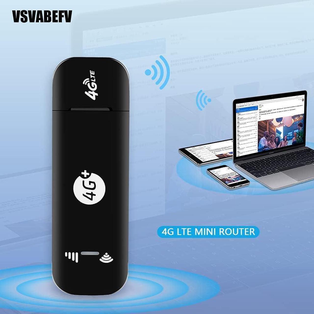 Alt view image 6 of 7 - VSVABEFV Bundle of 4G LTE Mobile Router and 4G LTE USB Modem WiFi Dongle Mini Portable Mobile WiFi Hotspot Router