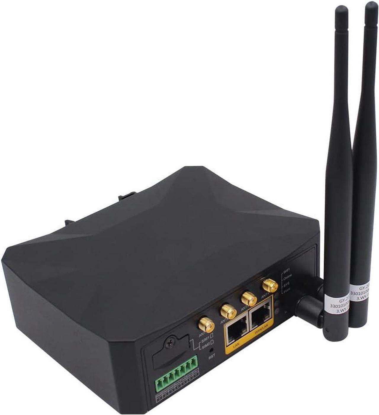 Alt view image 7 of 7 - Industrial 5G Cellular Router with Dual SIM Card Slot, 5G VPN Modem Router with External Detachable Antennas,Gigabit Ethernet, WiFi, RS232/RS485 M2M IoT Integration, Remote Management, Global Version
