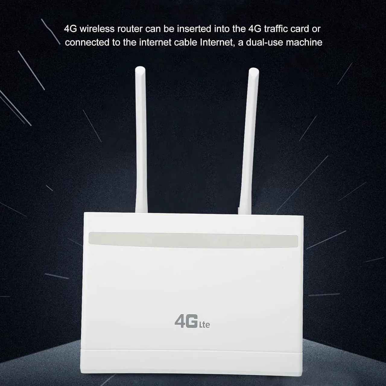 Alt view image 4 of 7 - 4G LTE CPE Router, 4G FDD LTE Router with 3 Internet Interfaces, 300Mbps WiFi Router with WAN LAN for Windows,for OS X,for Linux,for Android(US Plug)