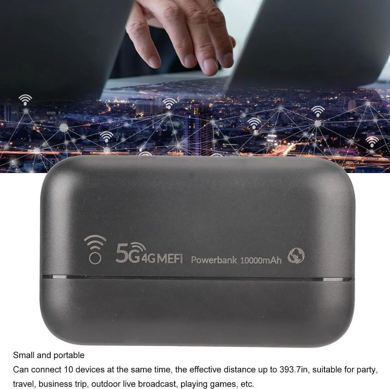 Alt view image 6 of 7 - 4GLTE Home & Office Wireless Router, Wireless Network Router, Portable WiFi Router Unlocked 5G WiFi Hotspot 300Mbps Router for Game Party Travel Unlocked to All Networks
