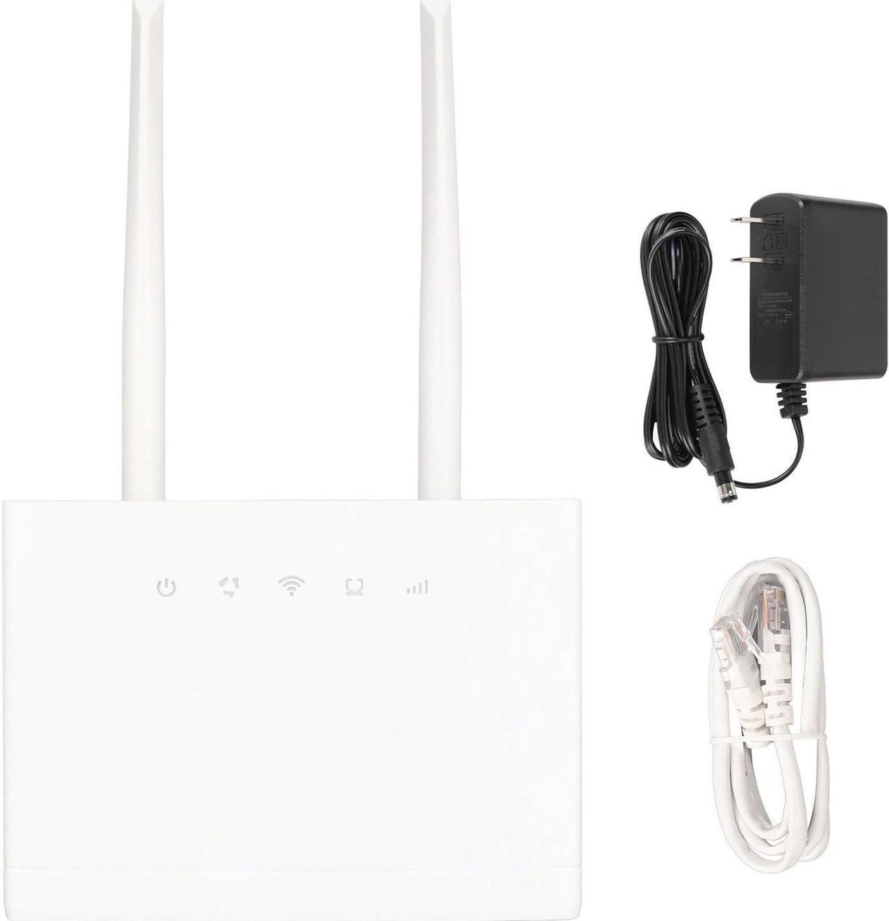 Alt view image 7 of 7 - 4G LTE CPE Router with Sim Card Slot, 4G LTE Modem with 2 5dBi Antennas, Unlocked 4G Wireless Router, Support 32 Users (for Europe Asia) (US Plug 100240V)