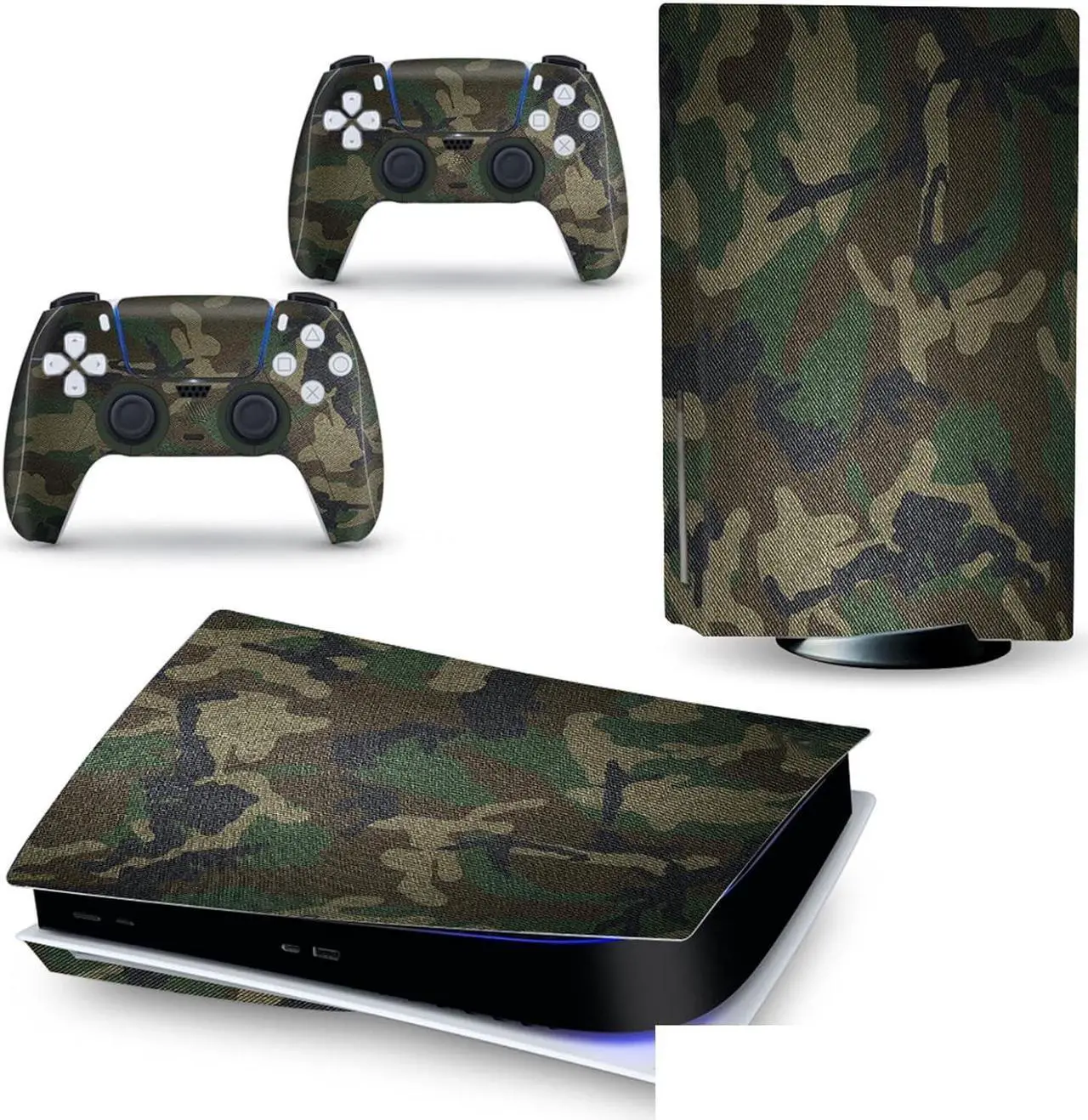 Main image of BUCEN Decal Skin for PS 5 Disk Edition Console and 2 Controllers Vinyl Cover Skins Wraps for PS5 Disc Version 98534 Anti Scratch