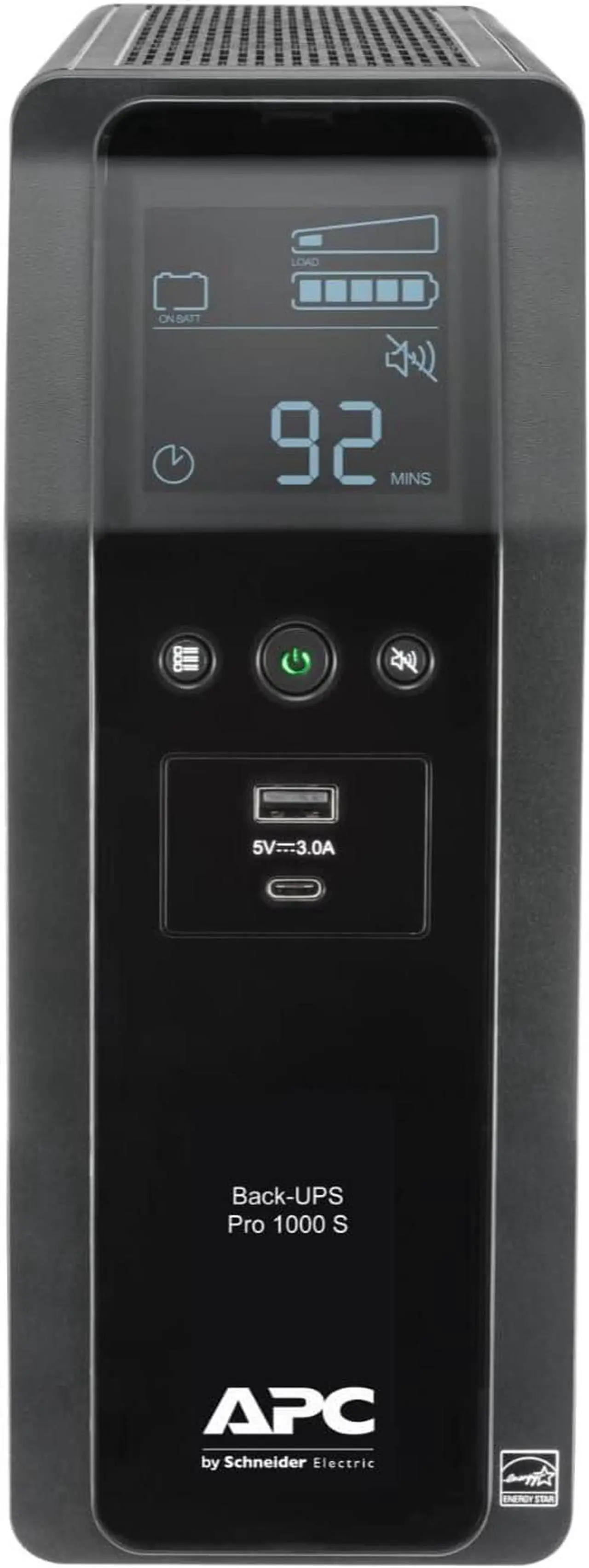 Alt view image 2 of 7 - APC UPS 1000VA Sine Wave UPS Battery Backup and Surge Protector, BR1000MS Backup Battery Power Supply with AVR, (2) USB Charger Ports