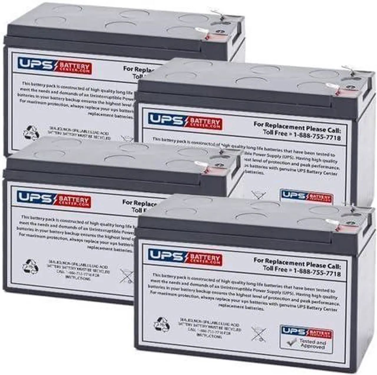 Main image of 12V 9Ah SLA Battery Replacement for Aqua-Vu AV715C 7" Underwater Camera - 4 Pack