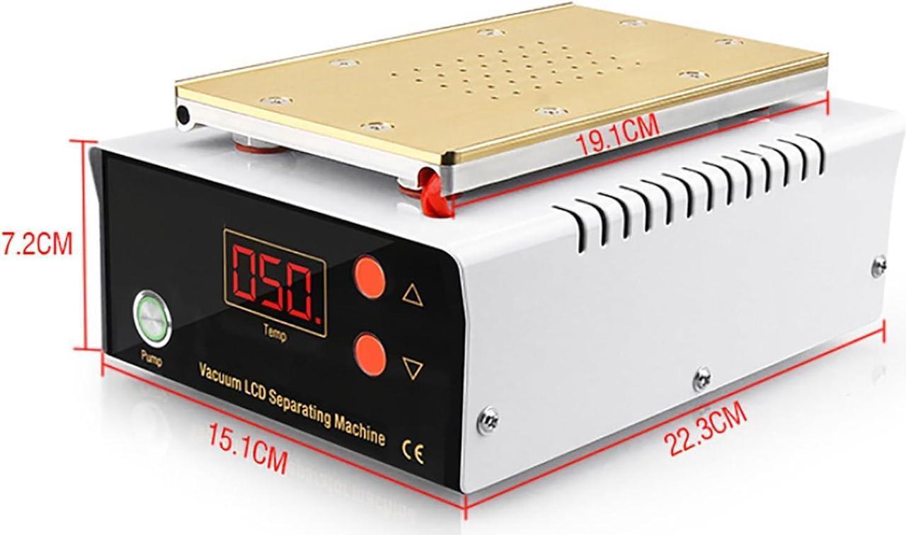 Alt view image 5 of 7 - LCD Screen Separator Machine, 8.5 Inch Digital LCD Screen Separator with Built-in Vacuum Pump, Intelligent Temperature Adjustment and Super Strong Suction, Easy to Operate, for Phone Repair