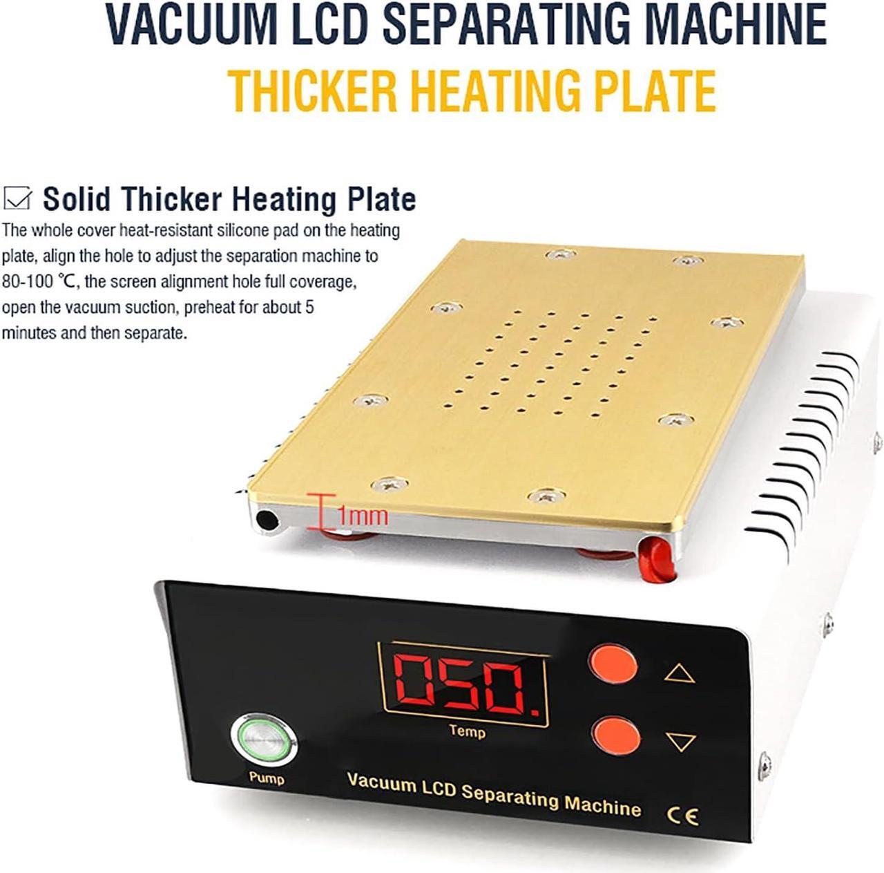 Alt view image 7 of 7 - LCD Screen Separator Machine, 8.5 Inch Digital LCD Screen Separator with Built-in Vacuum Pump, Intelligent Temperature Adjustment and Super Strong Suction, Easy to Operate, for Phone Repair