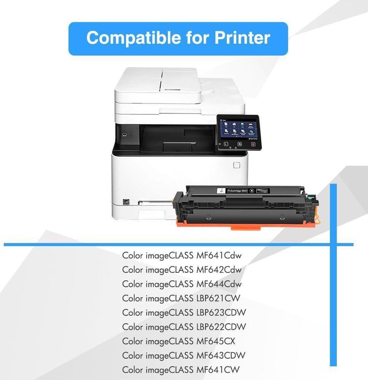 Alt view image 2 of 6 - TRUE IMAGE Compatible 054 054H Toner Cartridge Replacement for Canon 054 054H Toner for Canon Color ImageCLASS MF644Cdw MF642Cdw LBP622Cdw MF641Cw Printer Toner (Black Cyan Magenta Yellow, 4-Pack)