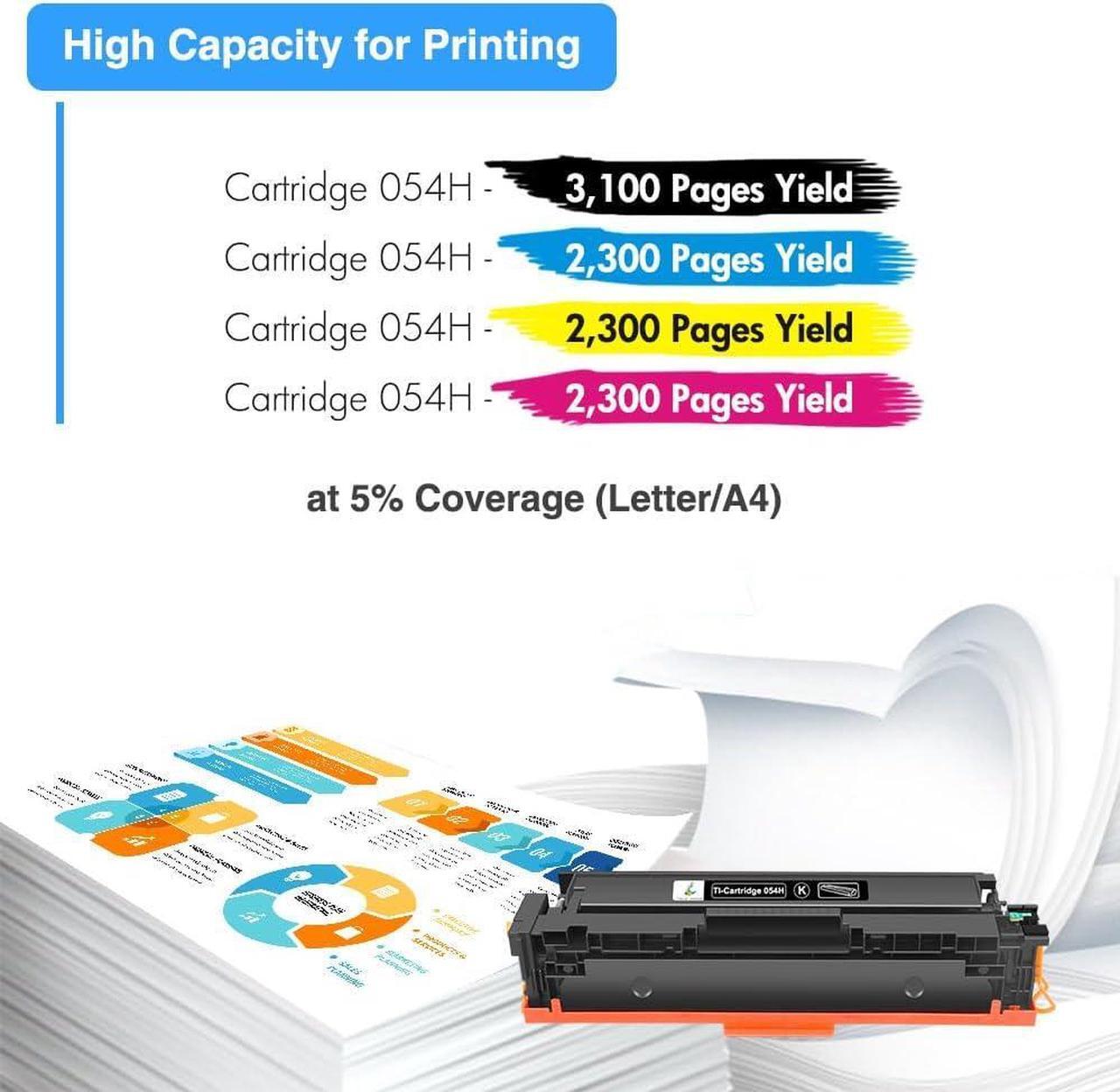 Alt view image 3 of 6 - TRUE IMAGE Compatible 054 054H Toner Cartridge Replacement for Canon 054 054H Toner for Canon Color ImageCLASS MF644Cdw MF642Cdw LBP622Cdw MF641Cw Printer Toner (Black Cyan Magenta Yellow, 4-Pack)