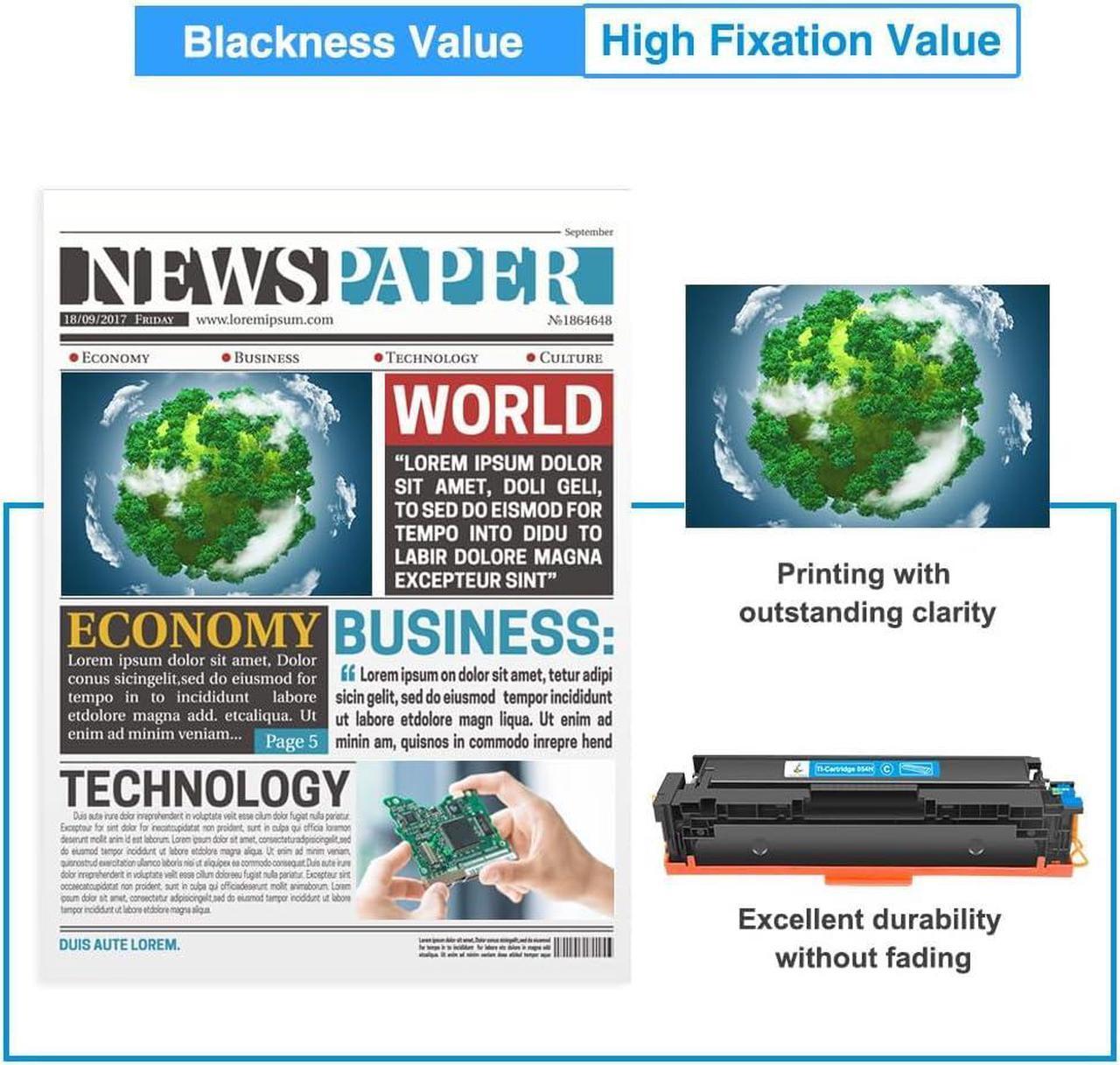 Alt view image 5 of 6 - TRUE IMAGE Compatible 054 054H Toner Cartridge Replacement for Canon 054 054H Toner for Canon Color ImageCLASS MF644Cdw MF642Cdw LBP622Cdw MF641Cw Printer Toner (Black Cyan Magenta Yellow, 4-Pack)
