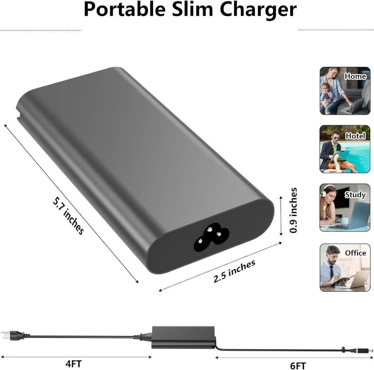 Alt view image 3 of 7 - 180W 9.23A 19.5V LA180PM210 AC Charger [GaN Tech] for  G7 15 17 7588 7590 7790 G5 15 5515 5587 5590 G3 15 3579 17 3779 HA180PM210 DA180PM210 10KFT TXR1N D6JHG Laptop Power Supply Adapter Cord