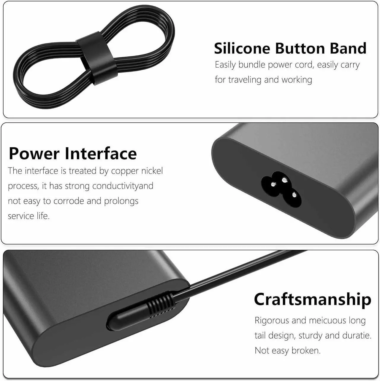 Alt view image 5 of 7 - 180W 9.23A 19.5V LA180PM210 AC Charger [GaN Tech] for  G7 15 17 7588 7590 7790 G5 15 5515 5587 5590 G3 15 3579 17 3779 HA180PM210 DA180PM210 10KFT TXR1N D6JHG Laptop Power Supply Adapter Cord