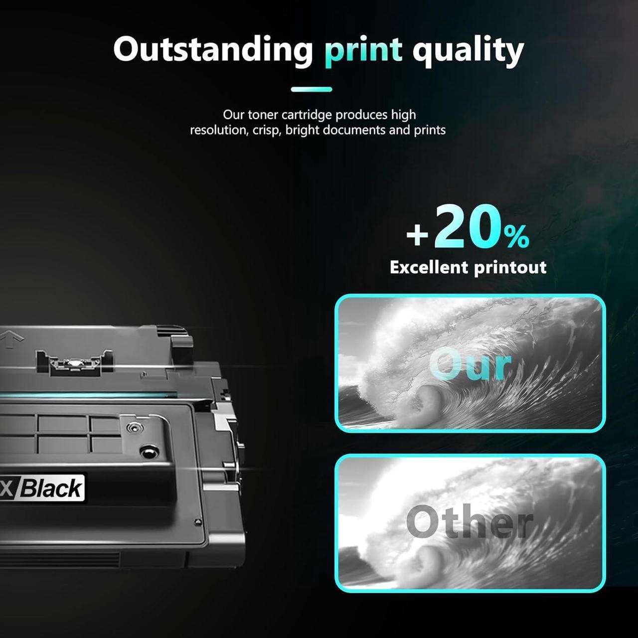 Alt view image 5 of 6 - 2-Pack 64X Black High Yield Toner Cartridge with Chip | 64X CC364X Replacement   64X CC364X 64A CC364A Toner Cartridge Works with Laser P4515x P4515xm P4015n Series Printer