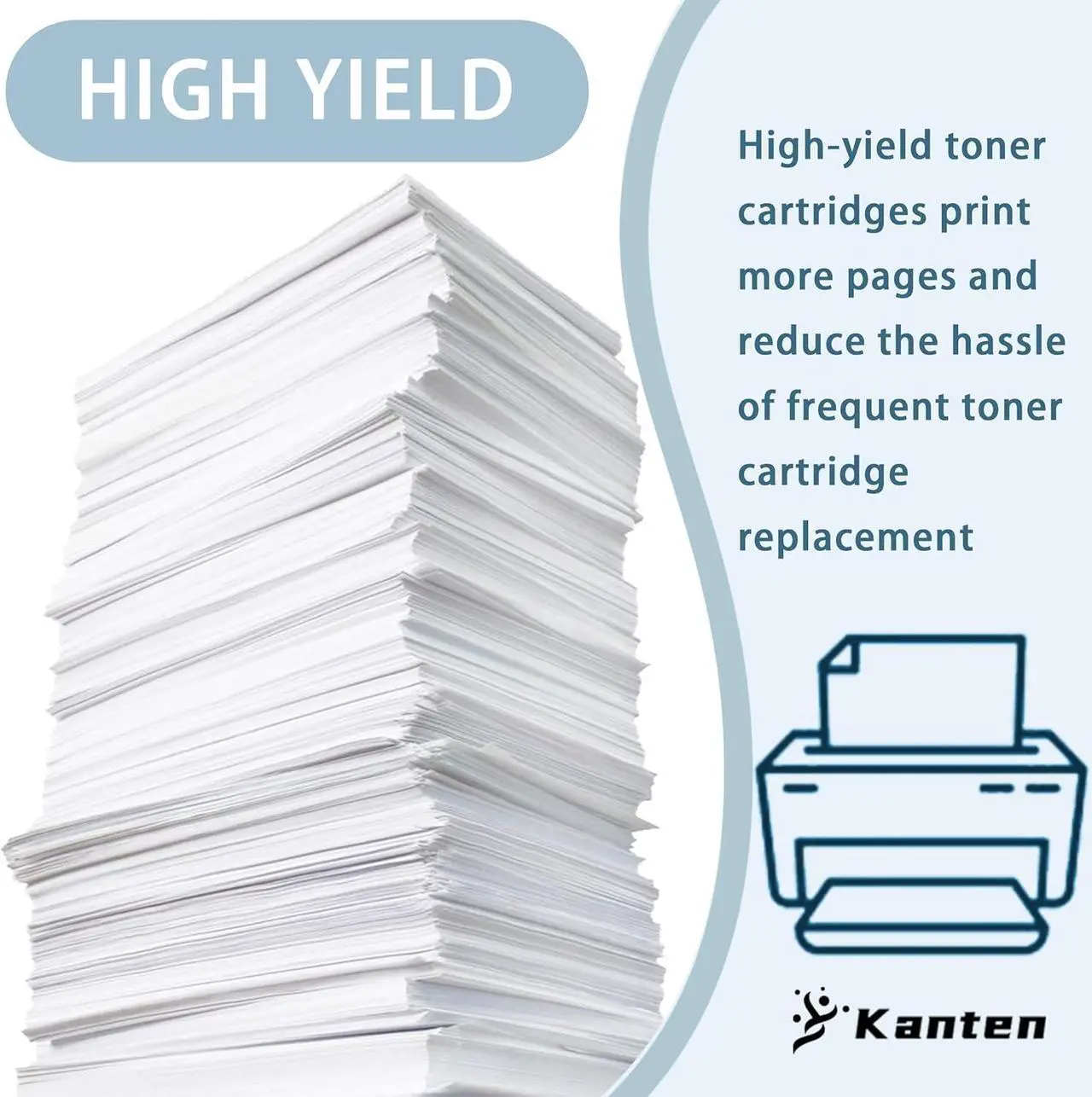 Alt view image 4 of 6 - KANTEN Remanufacutred 210A Toner Cartridge (with Display Capacity Chip) Compatible for Color LJ Pro MFP 4201dw 4201dn 4301fdn Pro 4301fdw Printers (4-Pack)