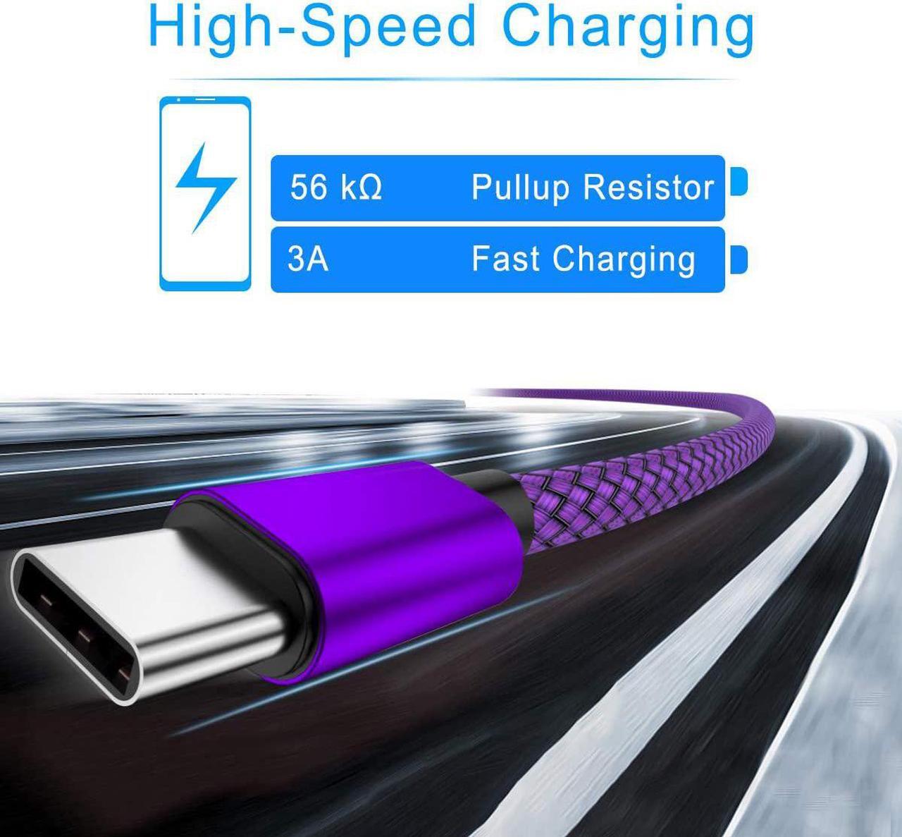 Alt view image 2 of 7 - KEHIPI USB Type C Charger Cable 10FT 2Pack,Fast Charging Replacement Cord for PS5 Playstation 5 DualSense Controller,Microsoft X Box Series X/S Controller,Switch/Switch Pro/Lite Controller