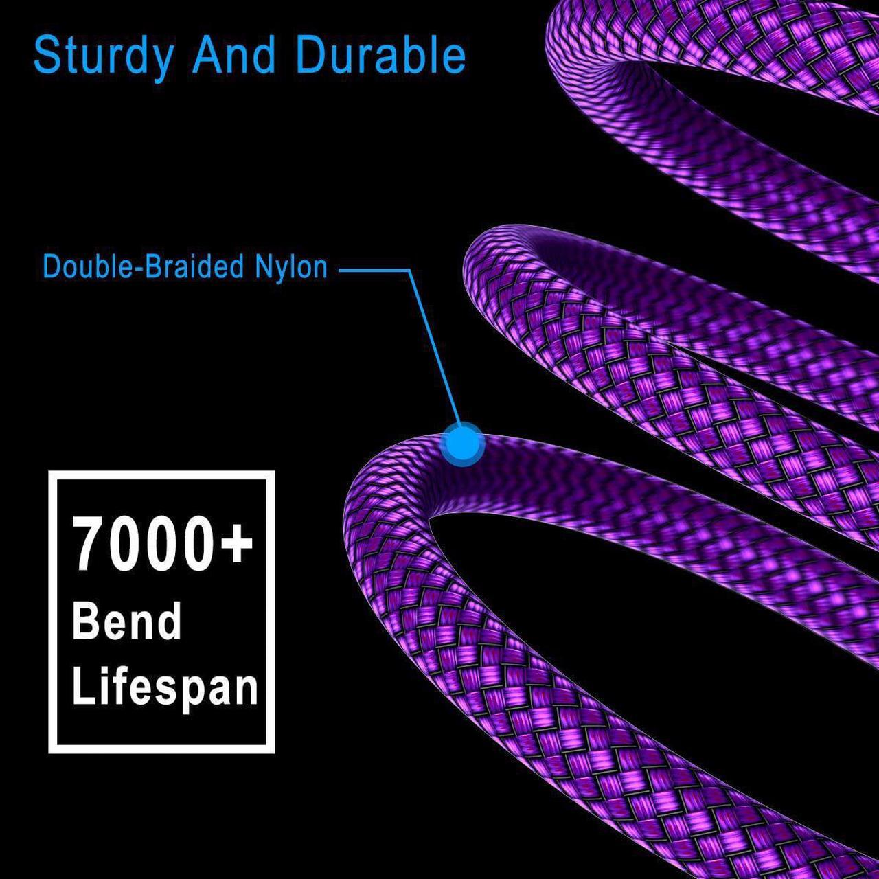 Alt view image 3 of 7 - KEHIPI USB Type C Charger Cable 10FT 2Pack,Fast Charging Replacement Cord for PS5 Playstation 5 DualSense Controller,Microsoft X Box Series X/S Controller,Switch/Switch Pro/Lite Controller