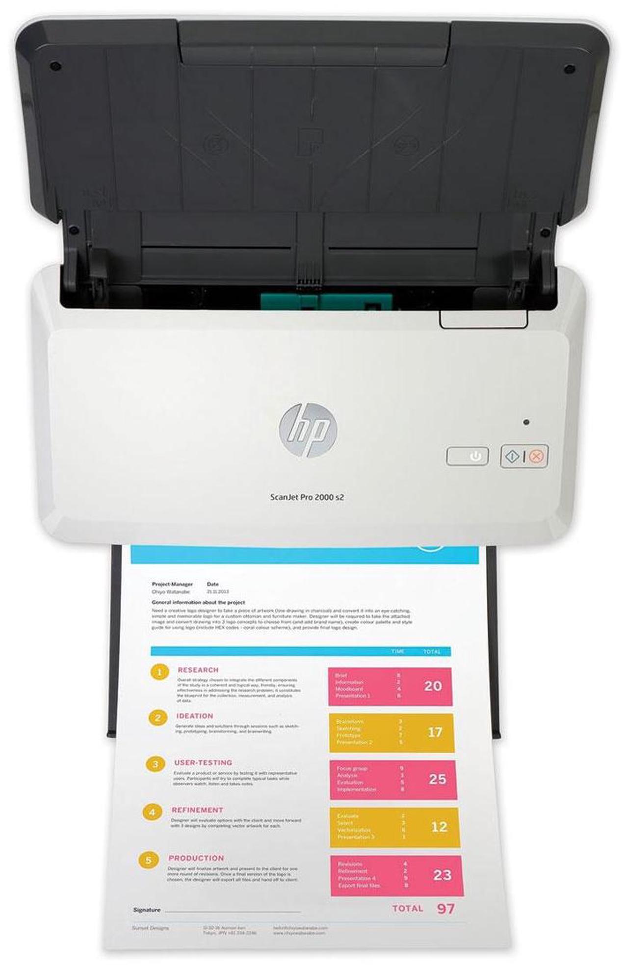 Alt view image 3 of 20 - HP ScanJet Pro 2000 s2 Sheetfed Scanner 600 dpi Optical 6FW06ABGJ