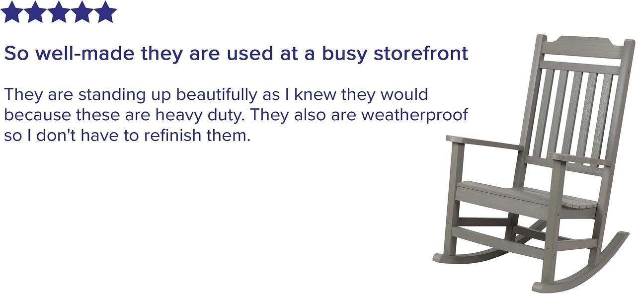Alt view image 17 of 20 - Winston All-Weather Rocking Chair in Gray Faux Wood