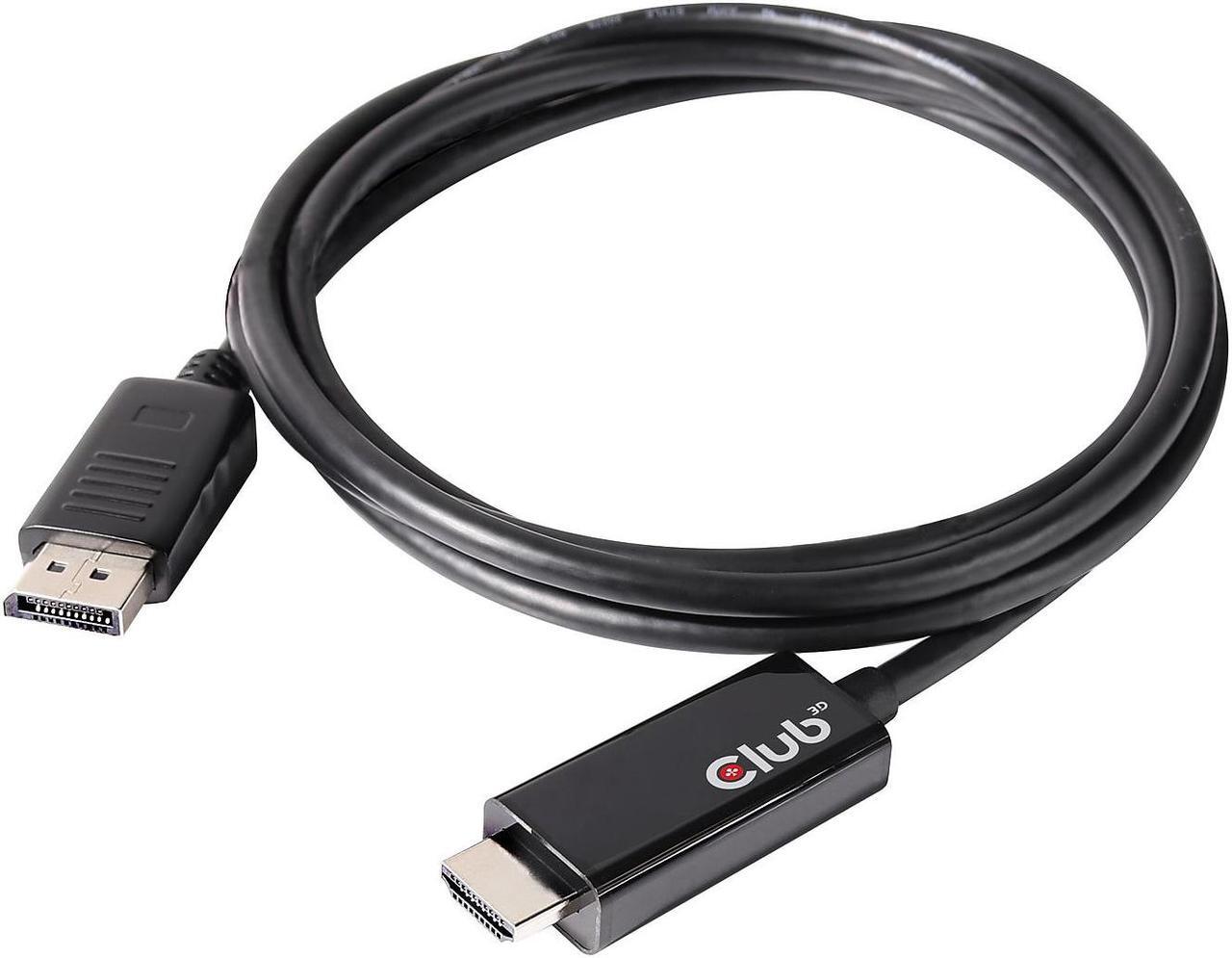 Alt view image 18 of 20 - Club3D CAC-1082 DisplayPort 1.4 to HDMI 2.0b HDR Cable Male/Male 2m/6.56 ft.
