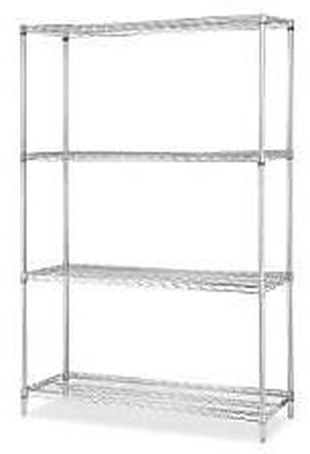 Alt view image 10 of 10 - Industrial Wire Shelving,Starter Kit,4 Shelf/Post,48"x18",CE