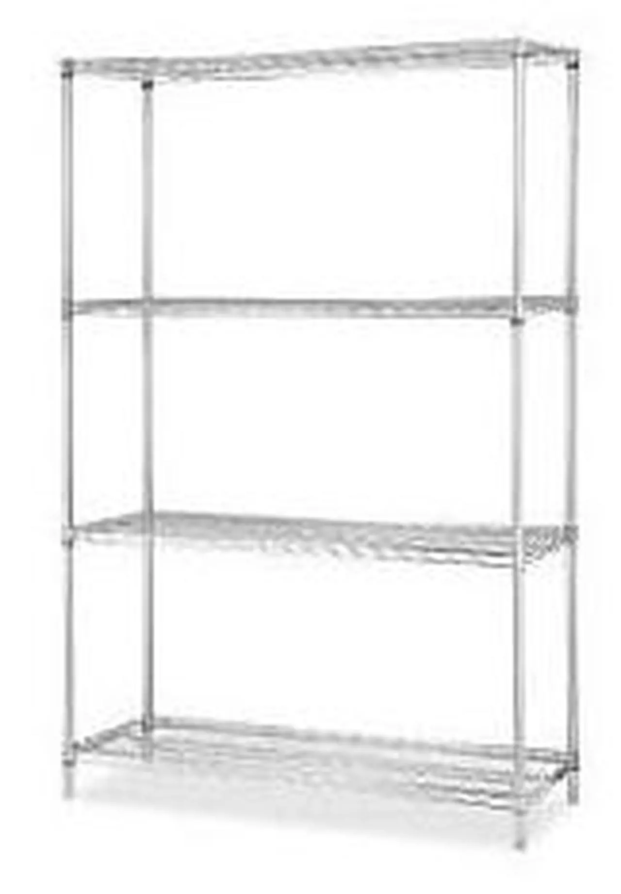 Alt view image 9 of 10 - Industrial Wire Shelving,Starter Kit,4 Shelf/Post,48"x18",CE