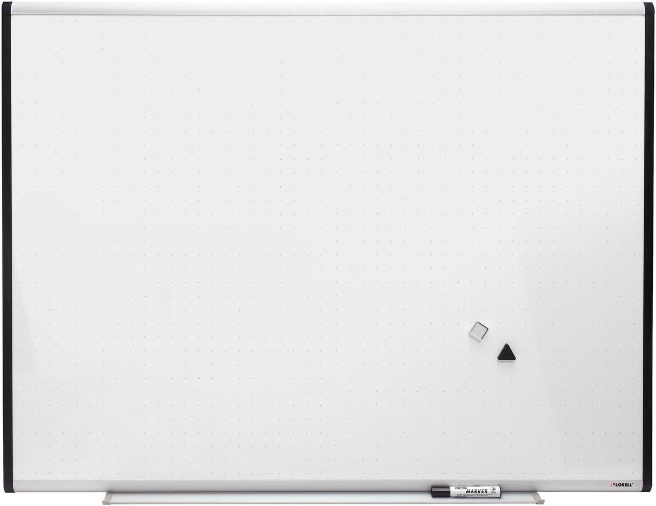 Alt view image 13 of 13 - Lorell Magnetic Dry-erase Board w/ Grid Lines 4'x3' Silver/Ebony 69652