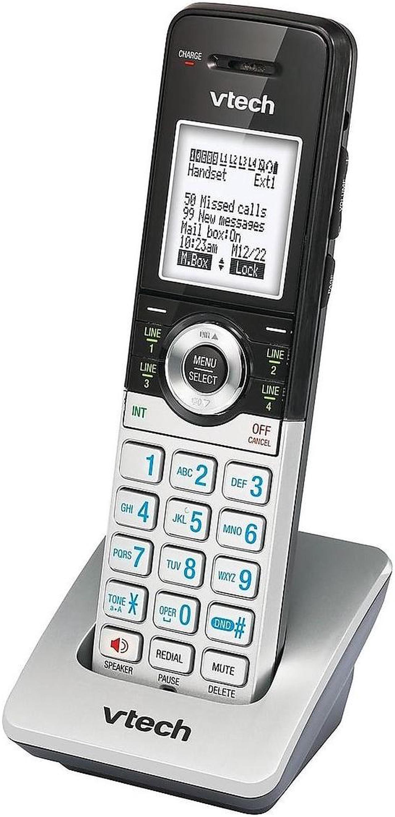 Alt view image 4 of 9 - vtech cm18045 accessory handset, silver/black | requires a vtech cm18445 small business office phone system to operate