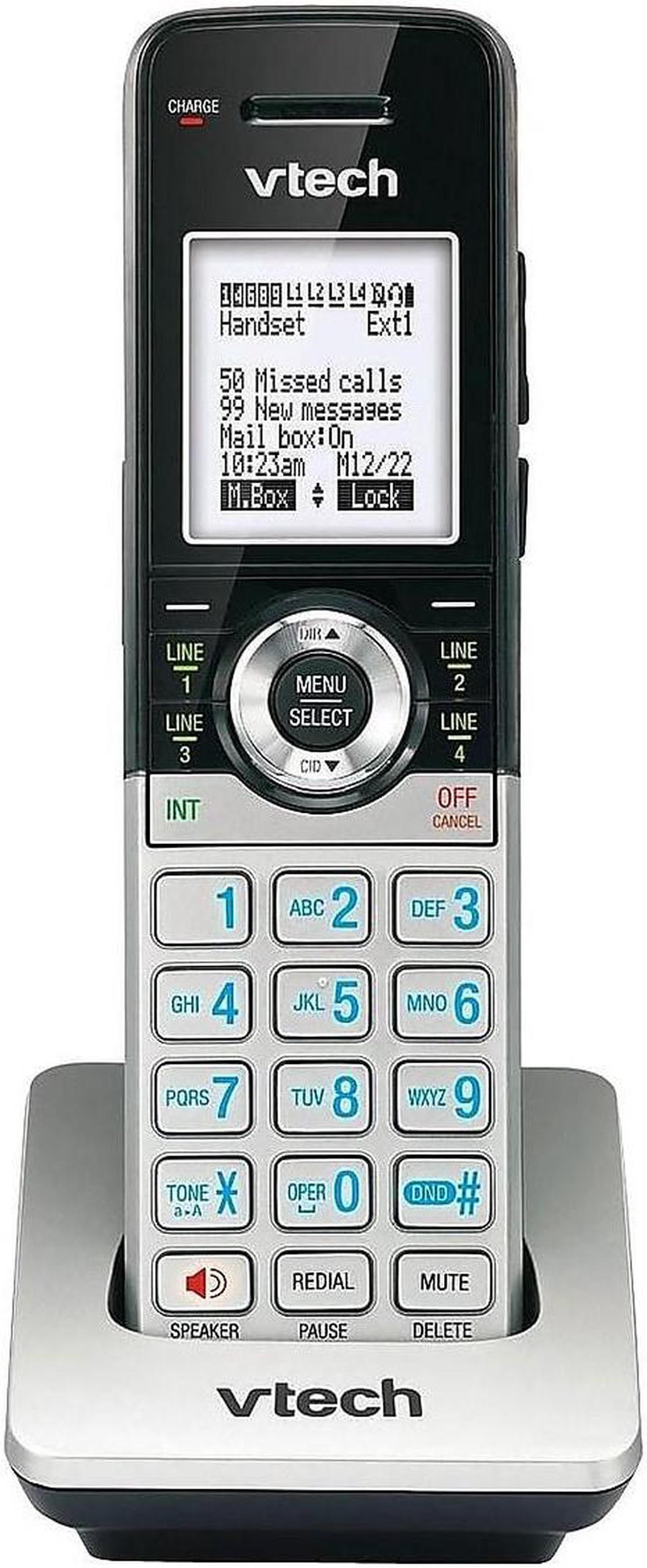 Alt view image 3 of 9 - vtech cm18045 accessory handset, silver/black | requires a vtech cm18445 small business office phone system to operate