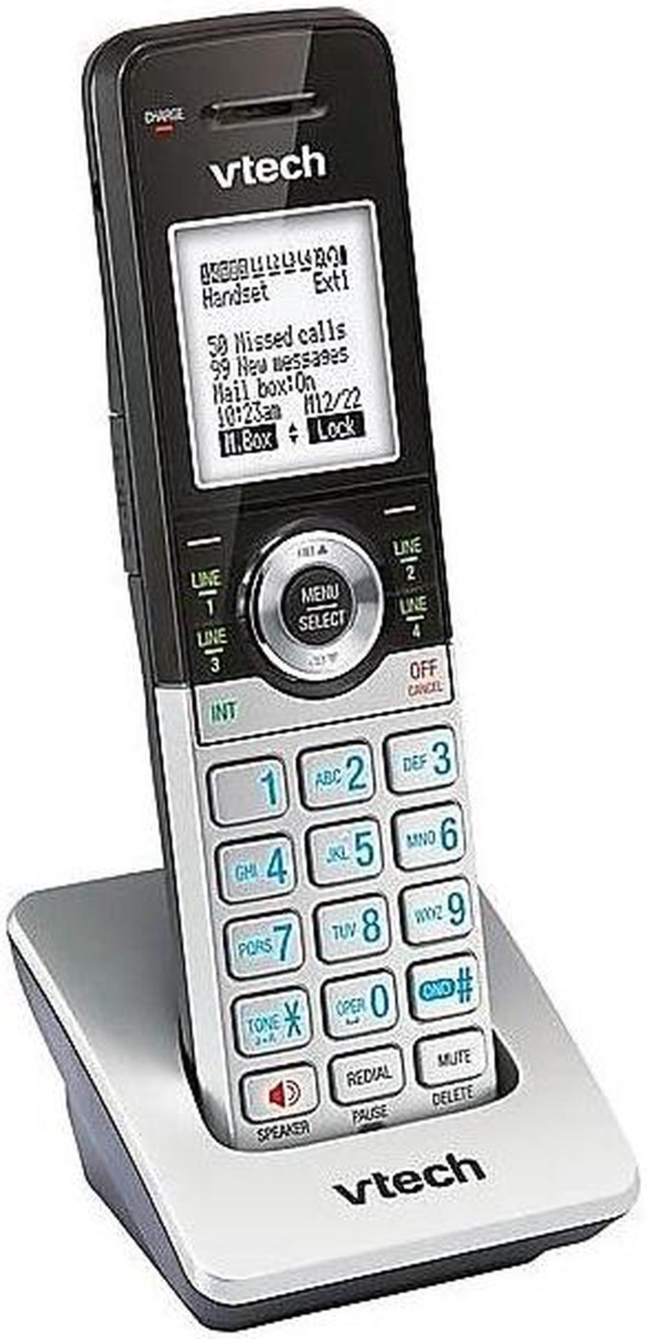Alt view image 6 of 9 - vtech cm18045 accessory handset, silver/black | requires a vtech cm18445 small business office phone system to operate