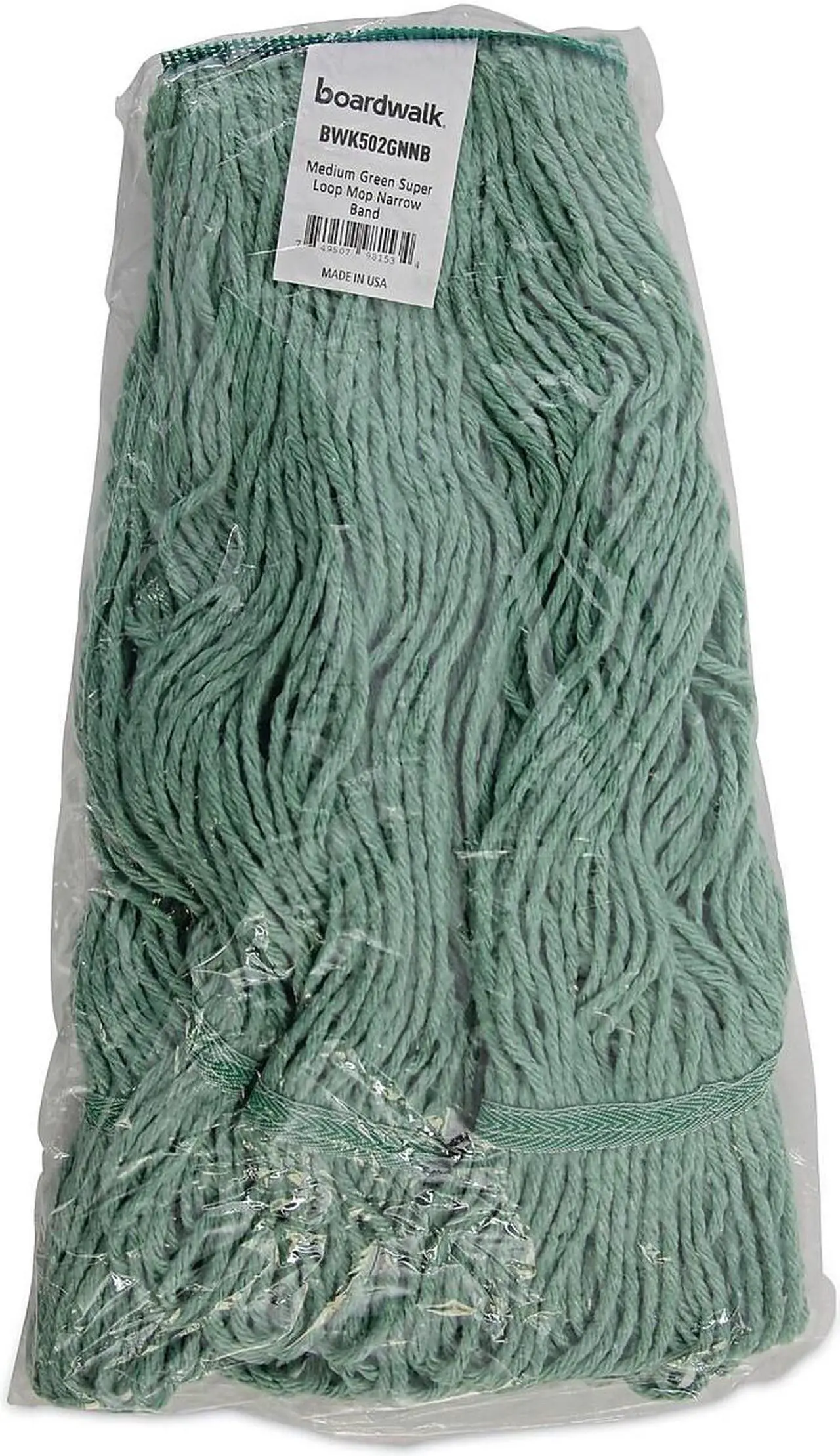 Alt view image 11 of 11 - Boardwalk Mop Head Premium Standard Head Cotton/Rayon Fiber Medium Green 502GNNB