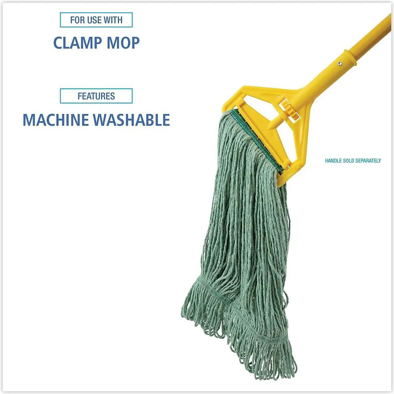 Alt view image 7 of 11 - Boardwalk Mop Head Premium Standard Head Cotton/Rayon Fiber Medium Green 502GNNB