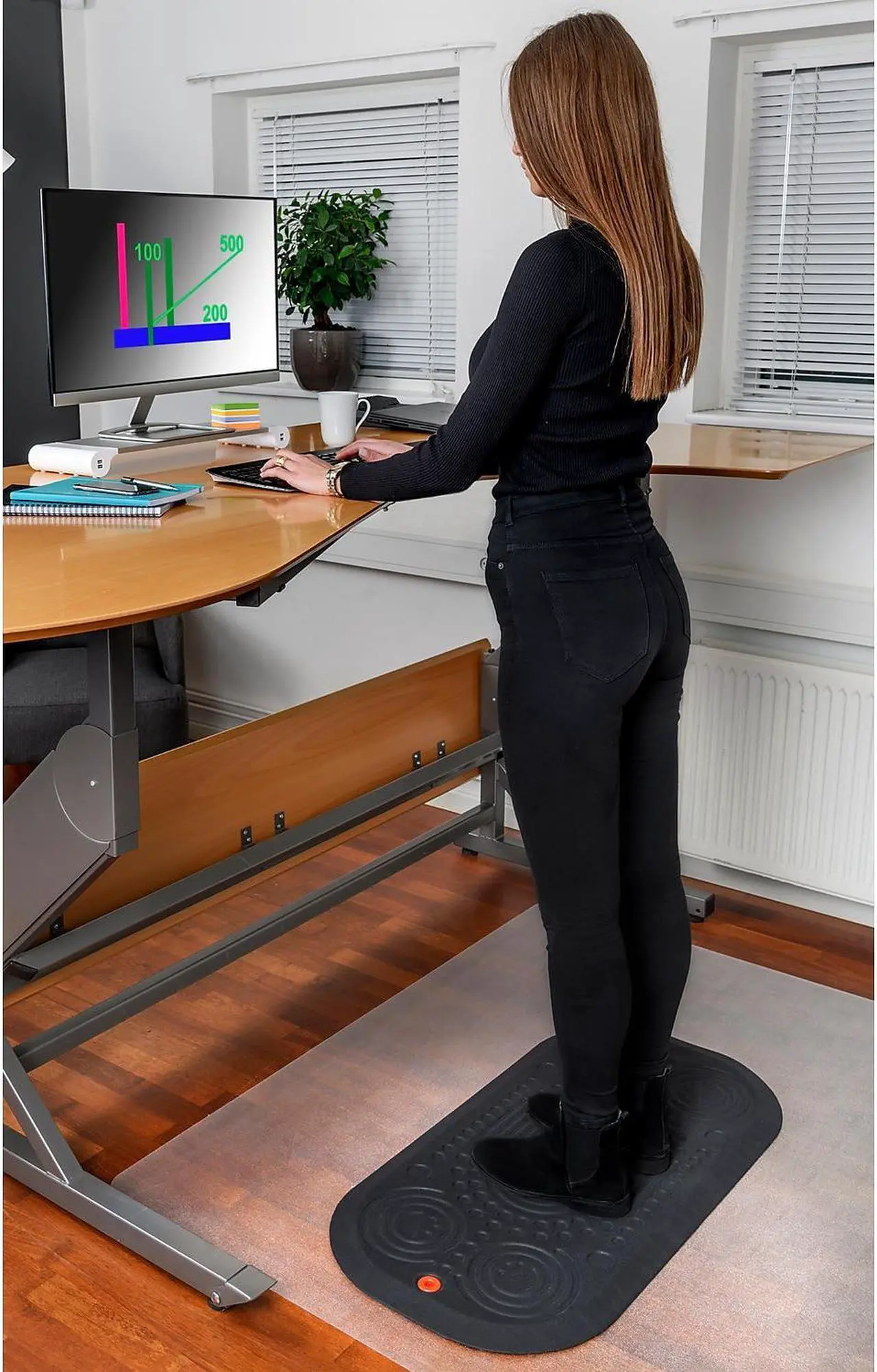 Alt view image 6 of 20 - Floortex FCA32039XBM Chair Mat, AFS-TEX, 39" x 20"