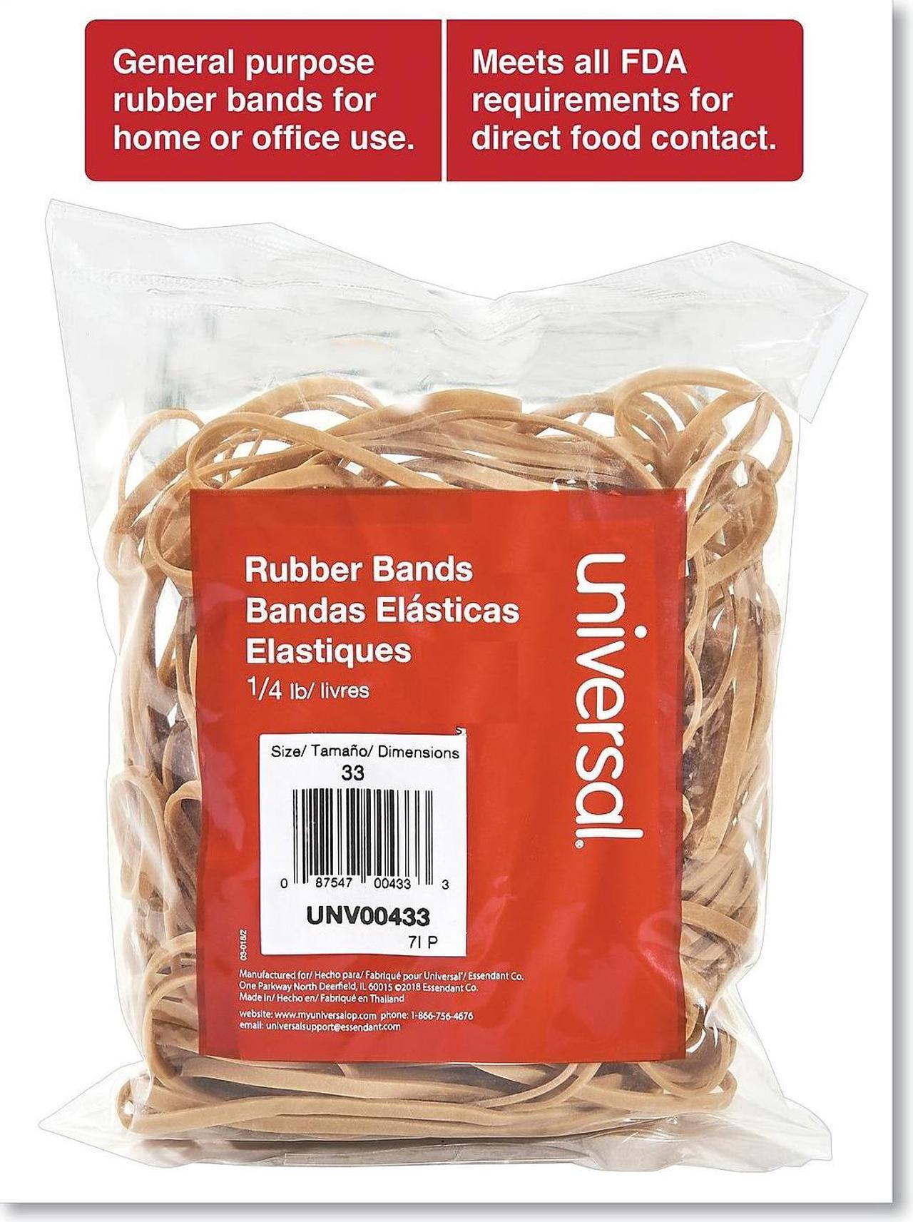 Alt view image 3 of 5 - UNIVERSAL Rubber Bands Size 33 3-1/2 x 1/8 160 Bands/1/4lb Pack 00433