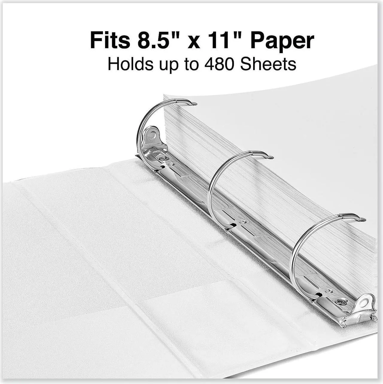 Alt view image 17 of 17 - UNIVERSAL Slant-Ring Economy View Binder 2" Capacity White 4 per Pack 20746PK